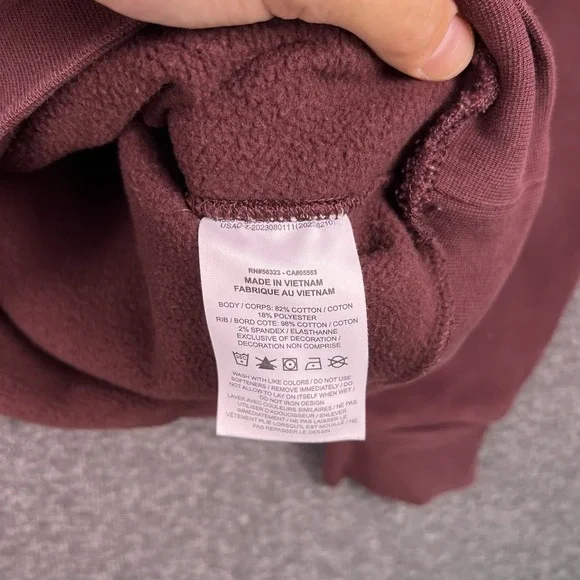 Nike SB Sweaters Mens L Maroon Loose Fit Pullover Skateboarding Swoosh Heavy - Picture 14 of 14